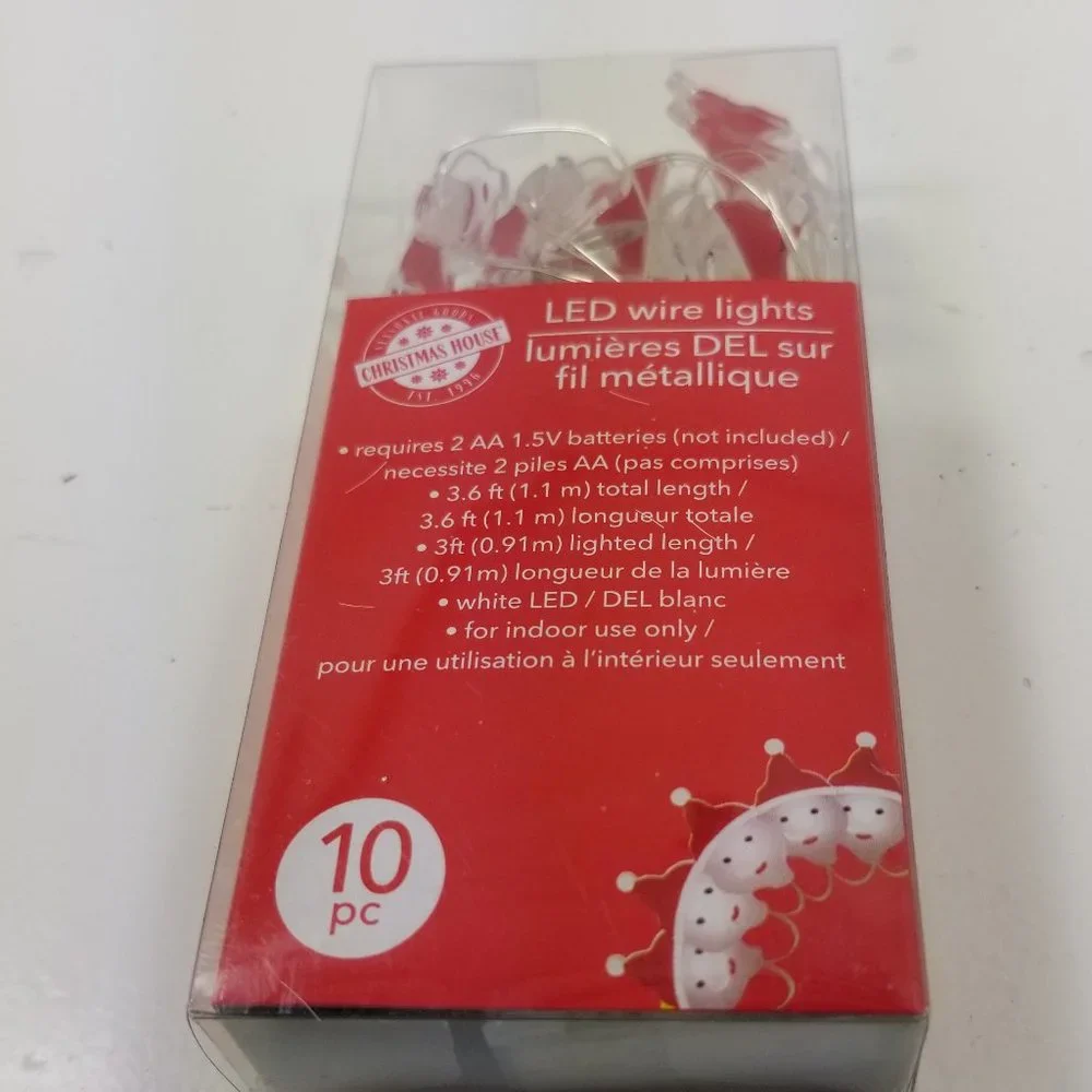 Miny Santa Christmas Led string of lights need AA Batteries